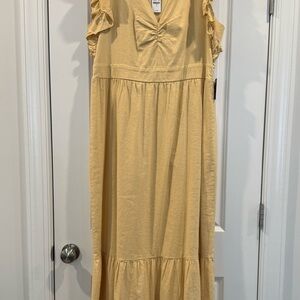Yellow Ruffled Maxi Dress